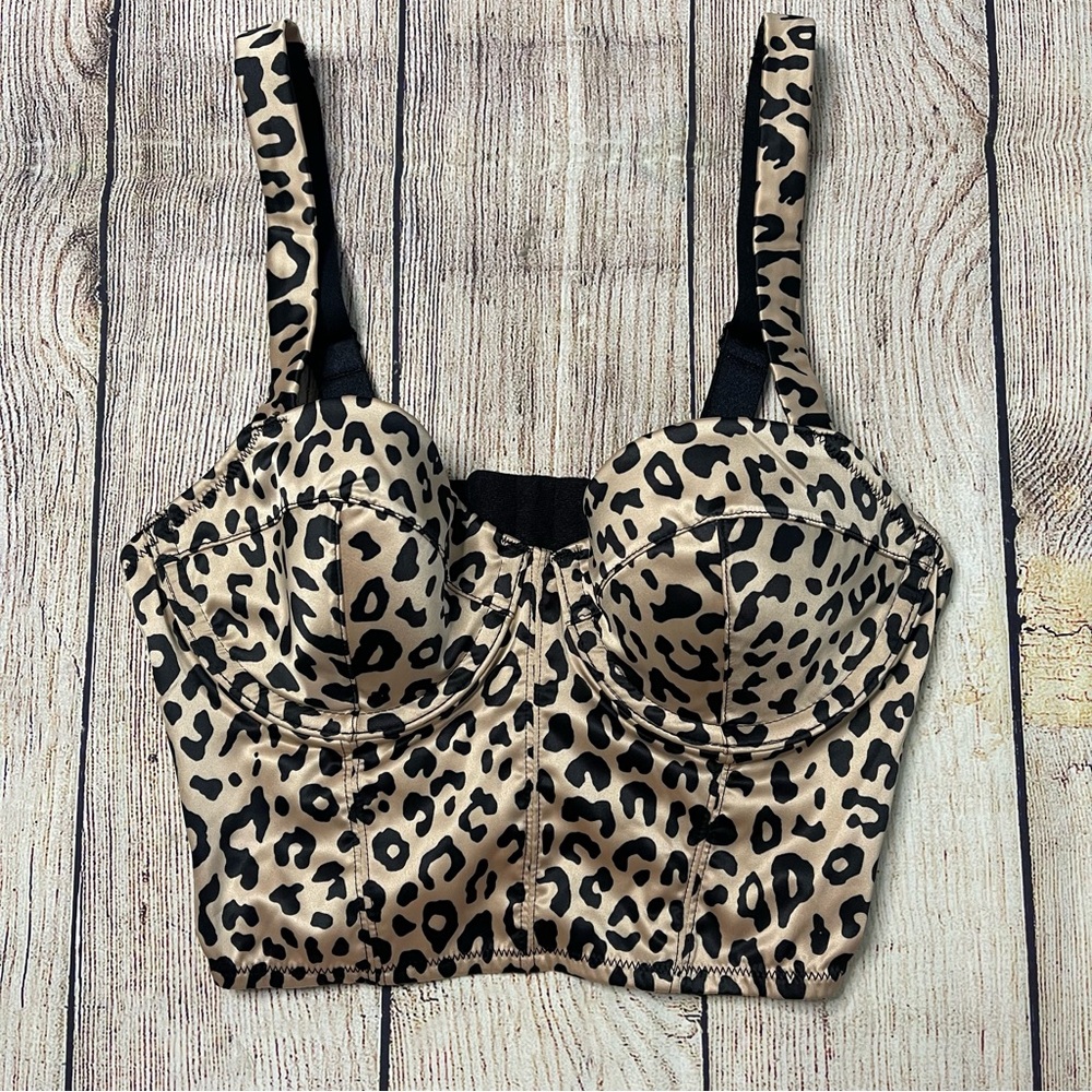 DKNY Printed Bustier Top